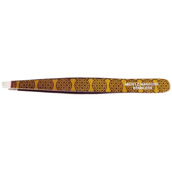 Mertz  Slanted Professional Tweezer Stainless Steel (Asst. Colour)-220 D COL