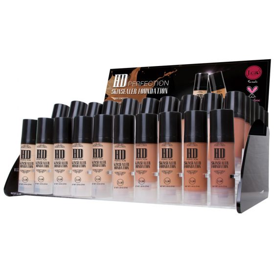 HD Skin Sealer Foundation by JCAT Display Set.  Includes 60 Resale Products and 10 Testers.