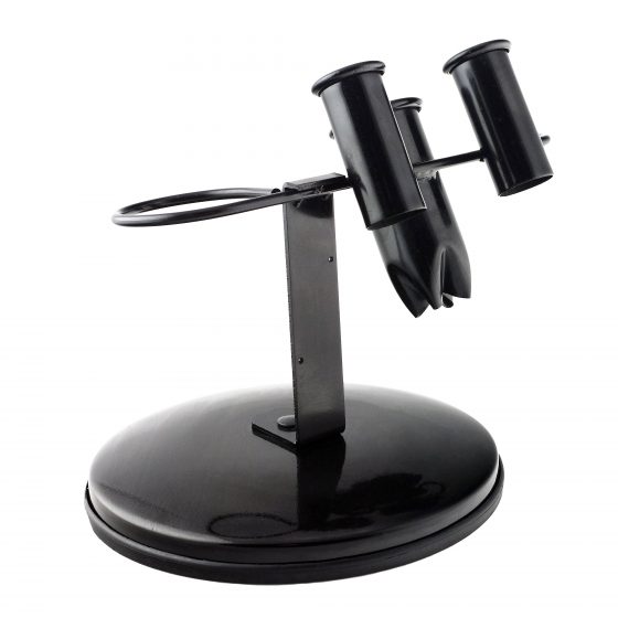 Salon Tabletop Blow Dryer & Hair Iron Holder - Salon Appliance Stand, Chrome