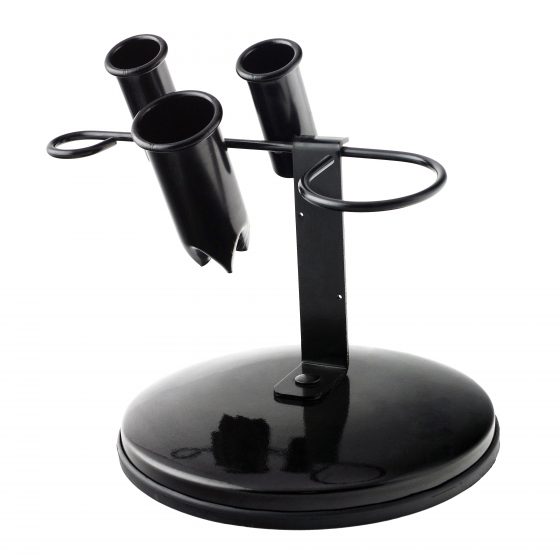 Salon Tabletop Blow Dryer & Hair Iron Holder - Salon Appliance Stand, Chrome