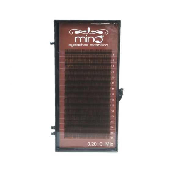 MINQ Mink Lashes C Curl 0.20 mm (Dark Brown)