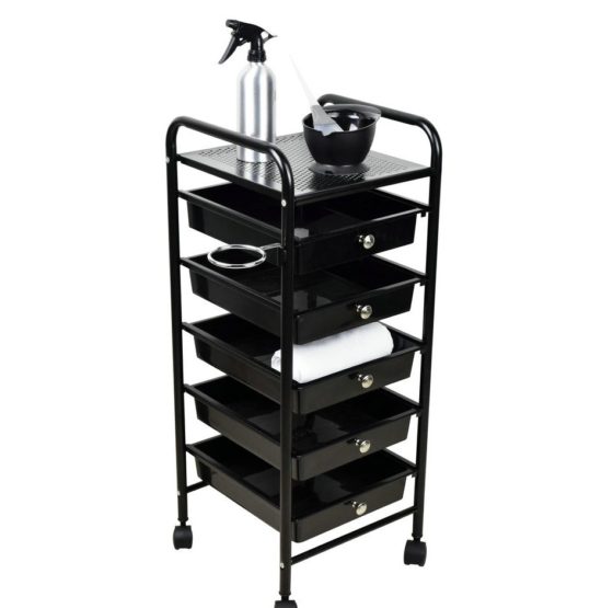 Compact Salon Trolley T-035, Black