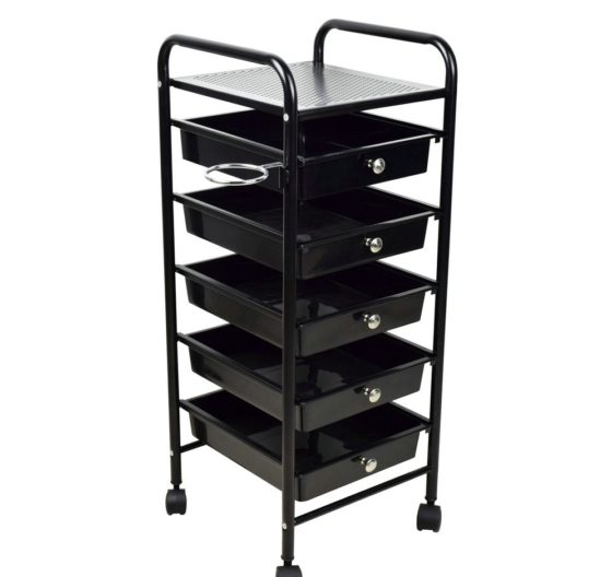 Compact Salon Trolley T-035, Black