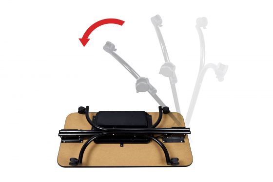 Portable Manicure Table w/ Lamp & Arm Rest, Black