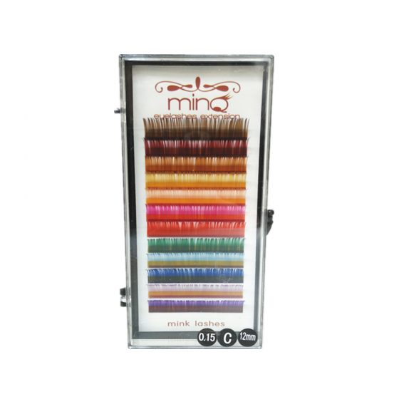 MINQ Lashes C Curl 0.15 mm (Rainbow Color)