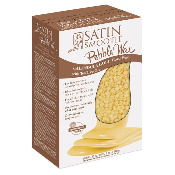 SATIN SMOOTH™ PEBBLE WAX CALENDULA GOLD HARD WAX WITH TEA TREE OIL