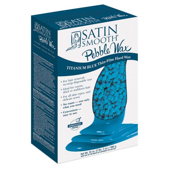 SATIN SMOOTH™ PEBBLE WAX TITANIUM BLUE THIN HARD WAX