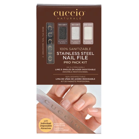 CUCCIO Stainless Steel Nail File - Pro Pack Kit