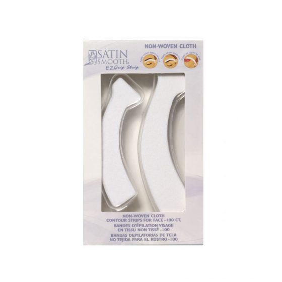 SATIN SMOOTH EZ GRIP NON-WOVEN CLOTH CONTOUR FACIAL STRIPS 100 CT.