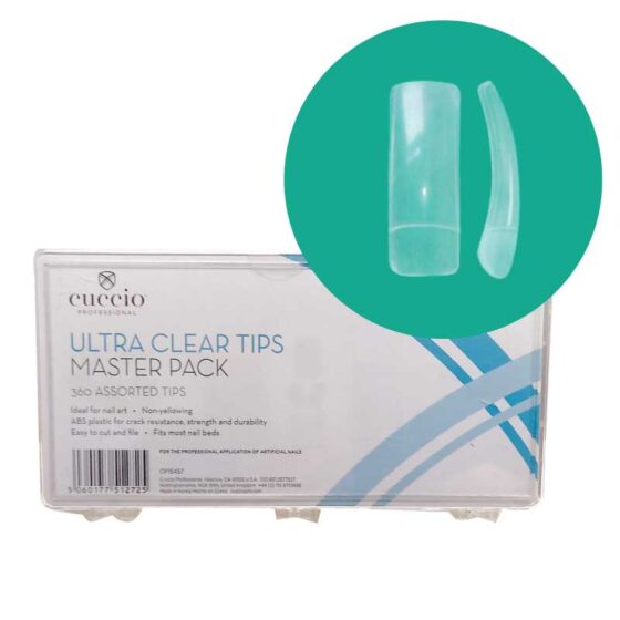 CUCCIO Ultra Clear Nail Tips -  Assorted Pack