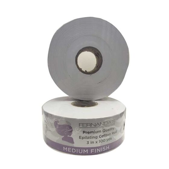 Cotton Bleached Wax Strips 3" X 100 Yards - MEDIUM FINISH