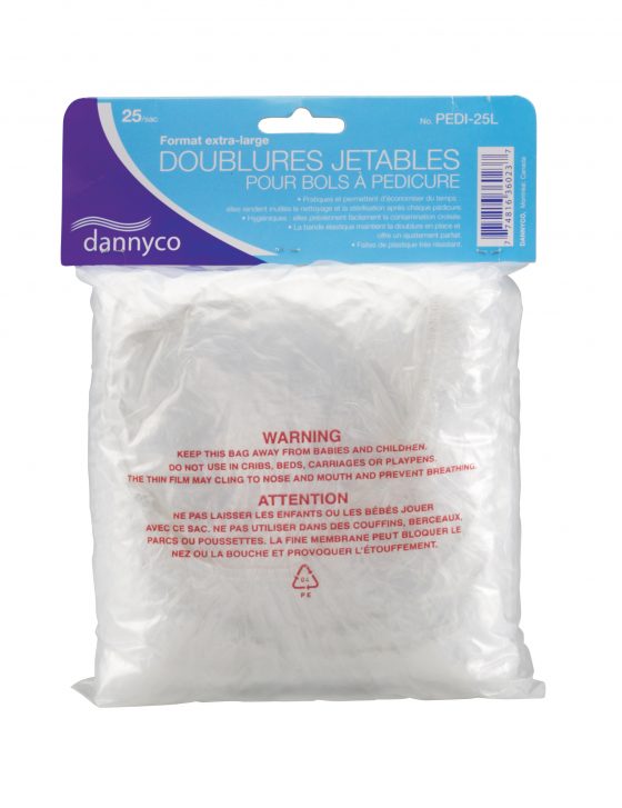 Disposable Pedicure Liners for Pedicure Bowls by Dannyco