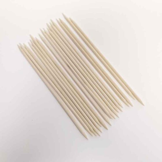 Orange Wood Cuticle Sticks Birchwood 7" - Pkg of 100
