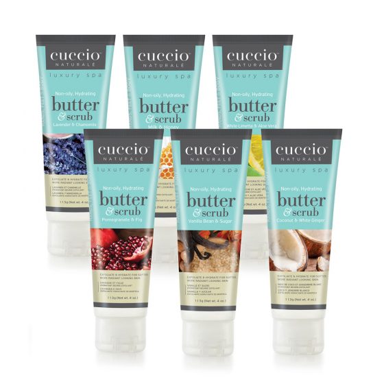 Cuccio Naturale Butter Scrub Retail Display, 4oz