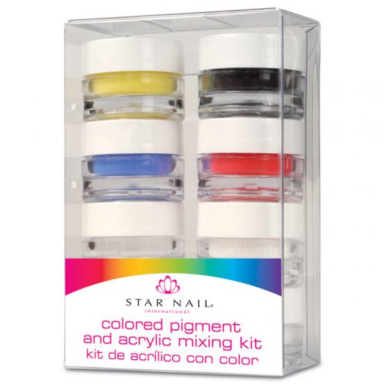 STAR NAILS Colored Pigment & Acrylic Mixing Kit