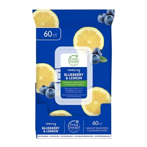 Petal Fresh Renewing Blueberry & Lemon Makeup Removing, Cleansing Towelettes, 60 count