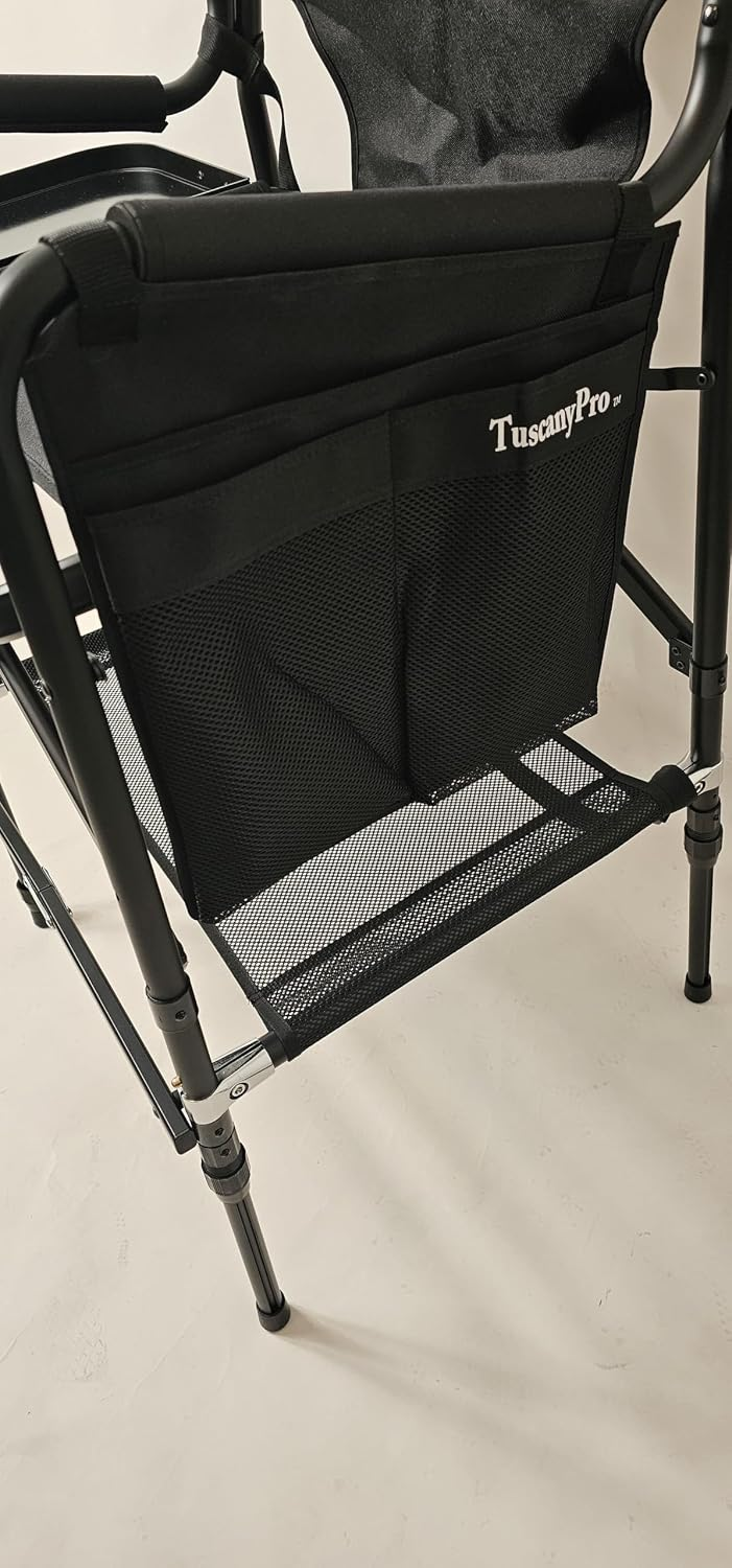 Tuscany Pro Smart Adjustable Portable Makeup Artist, Hairstylist & Event Chair – 22", 25", 29" Adjustable Height