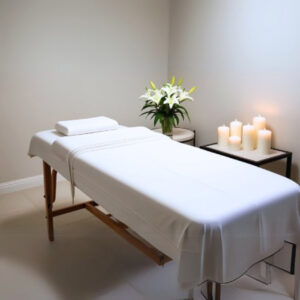 Bed Sheet Cotton 45″ x 90″ T180 Thread Count Flat Sheets for Spa/Massage Table White – Single or Package of 6