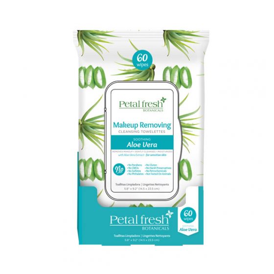 Petal Fresh Renewing Blueberry & Lemon Makeup Removing, Cleansing Towelettes, 60 count