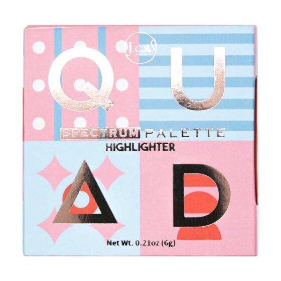 J CATS Quad Spectrum Palette - Highlighter/ Contour / Color Corrector