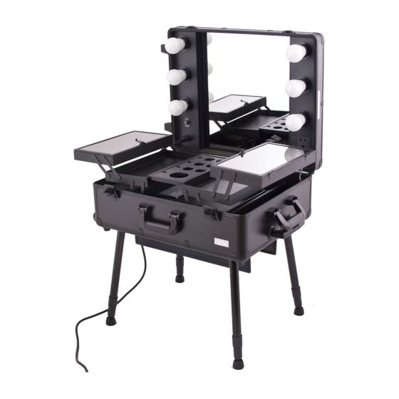 Black Studio Makeup Case w/ LED Light