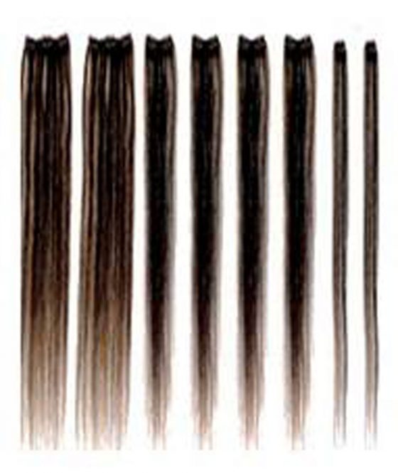 PERFECT PIECES 18" Straight Human Hair Clip-On Extensions - Red 33