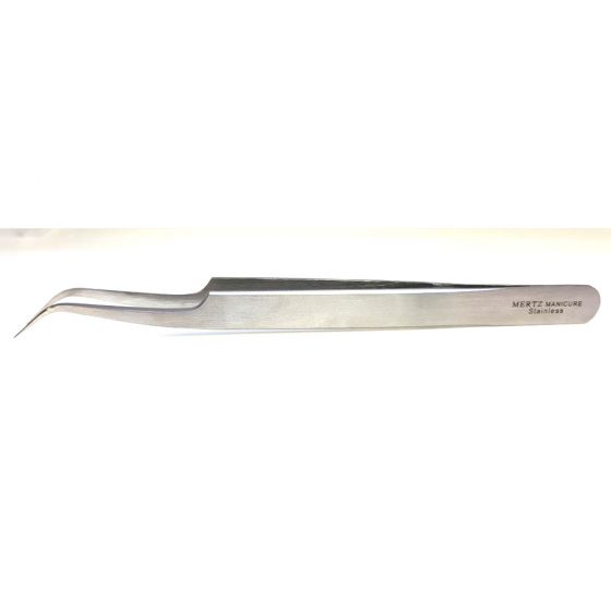 MERTZ Minq Tweezers, Half-Round Tip 5.5 S/Steel