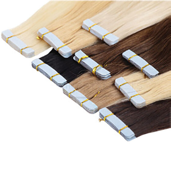 100% Human Hair Tape on Hair Extension Assorted Length &  Colors - 40 pc/pack