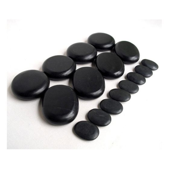 The Complete Basalt Flat Stone Set  50 pcs