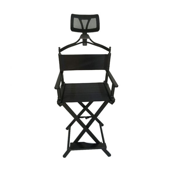 Portable Aluminium Director's Makeup Chair with Headrest