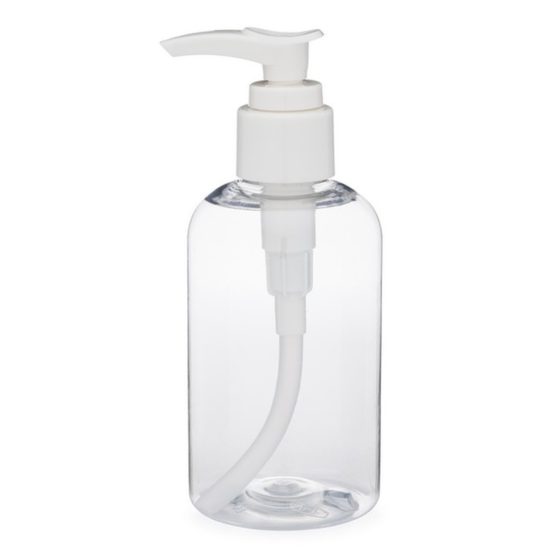 Empty Lotion Bottle with Pump (Boston Round)  8oz (250ml)
