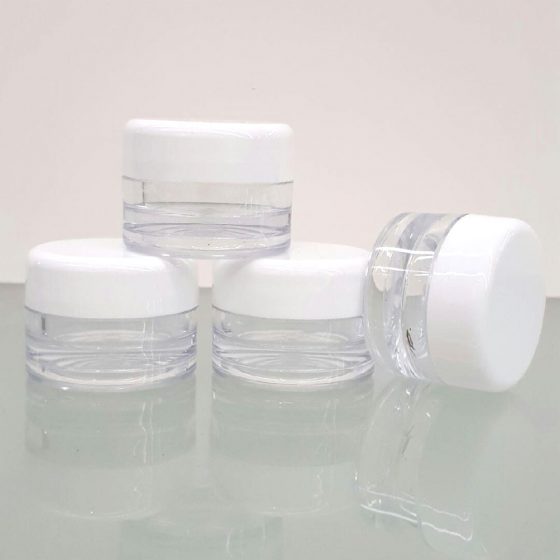 Cream Samples Jar 10 g (6ml) with White Lid.