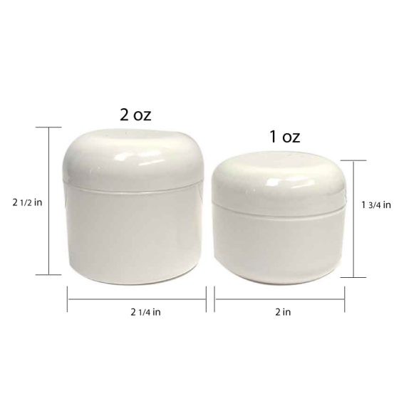 Cream Jar White Dome Lid