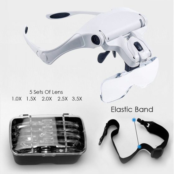 Magnifying Headband Headset with LED Light