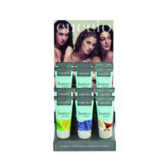 Cuccio Naturale Butter Scrub Retail Display, 4oz