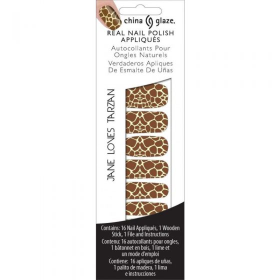 China Glaze Real Nail Polish Appliques - Jane Loves Tarzan
