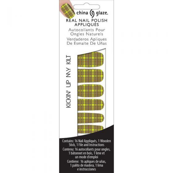 China Glaze Real Nail Polish Appliques - Kickin' Up My Kilt