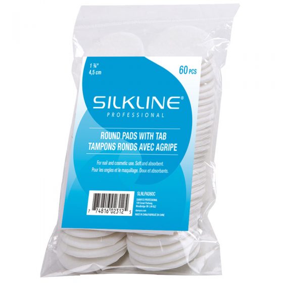 Nail and Cosmetic Pads with Tab by Silkline, 60pcs