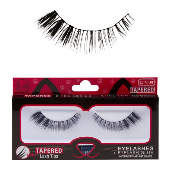 J Cat TAPERED EYELASHES + EYELASH GLUE