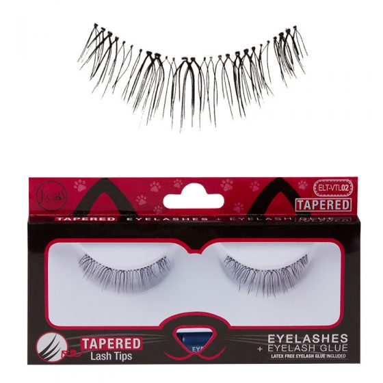 J Cat TAPERED EYELASHES + EYELASH GLUE