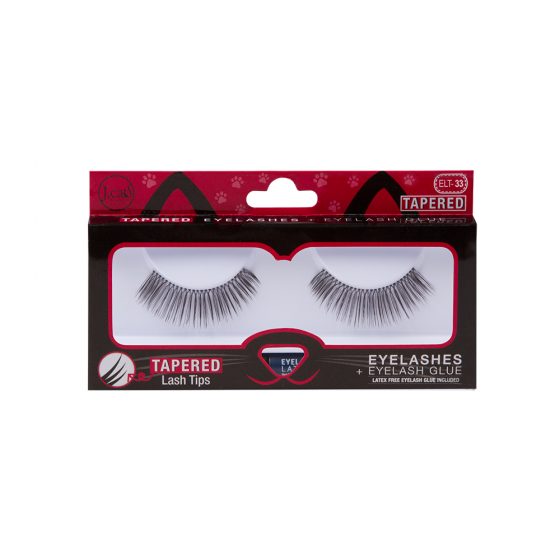 J Cat TAPERED EYELASHES + EYELASH GLUE