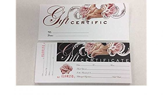 Gift Certificate - For SPA, Nail Salon, Massage Store