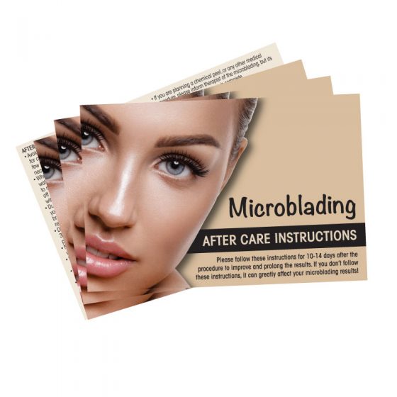 Microblading After Care Instruction Cards