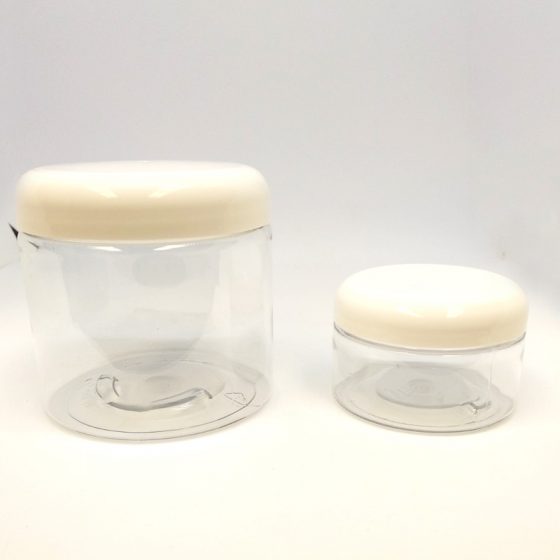Cream Jar (500ml) with White Lid.