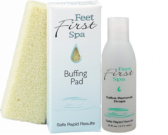 Feet First Buffing Pads with Callus Removal Drops