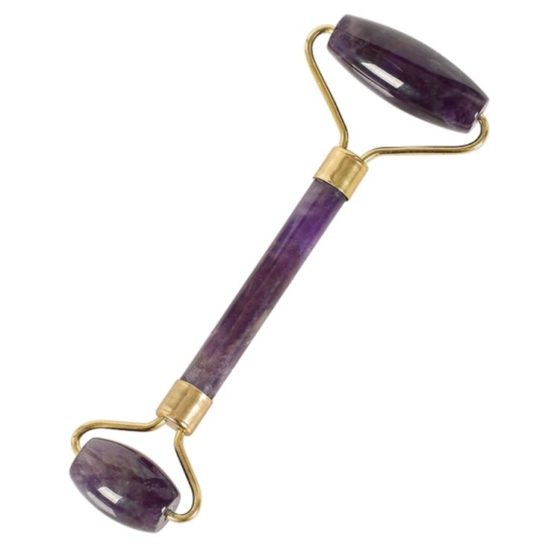 Jade Stone Roller Two-Sided 100% Natural Amethyst Massage