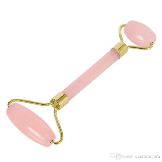 Jade Stone Roller Massage Two-Sided 100% Rose Quartz