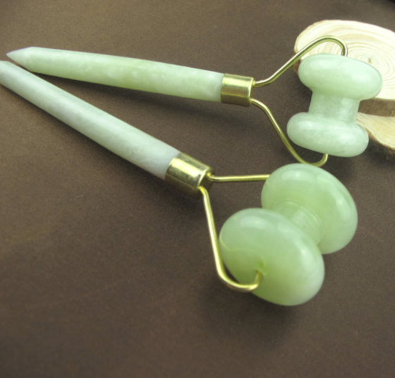 Two Sided 100% Natural Saitama Jade Stone Roller