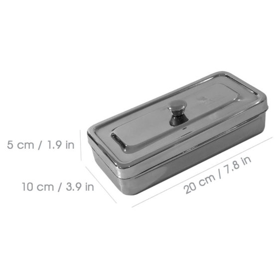 Stainles Steel Instrument Sterilization Case 20 cm x 10 cm x 5 cm 