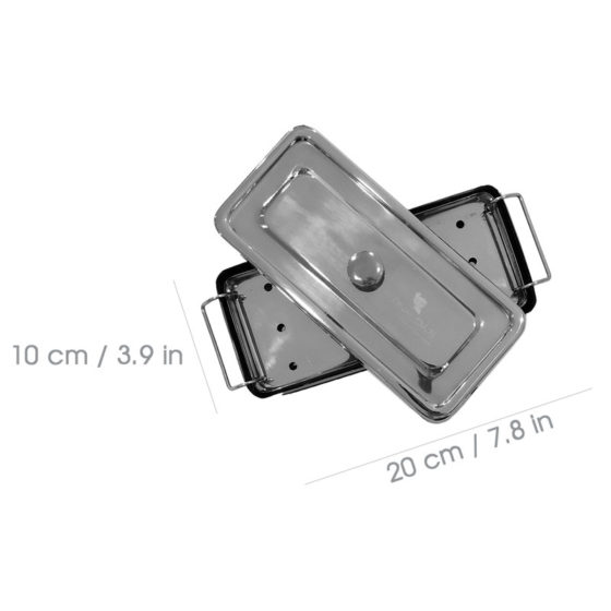 Stainles Steel Instrument Sterilization Case 20 cm x 10 cm x 5 cm 
